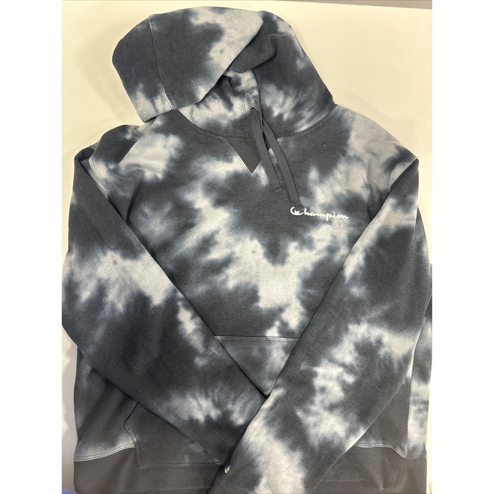 Champion Tie Dye Hoodie‎ Women's S Blue Long Sleeve Pullover Drawstring Fleece